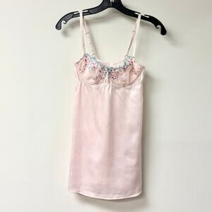 Victoria's Secret Floral Sleeveless Underwired Slip Dress Light Pink Women's S